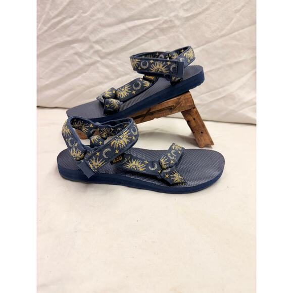 Teva   Sandal  unisex Size 9 navy  Blue Adjustable Outdoor Hiking Shoes - Picture 1 of 9